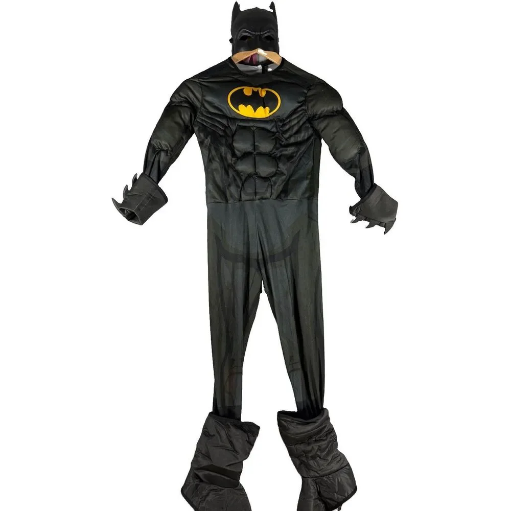 Rubies DC Comics Batman Muscle Costume Boys Kids Medium Halloween Cape Mask